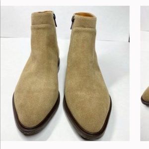 Via Spiga Evanna Water Resistant Suede Boots Tan 7